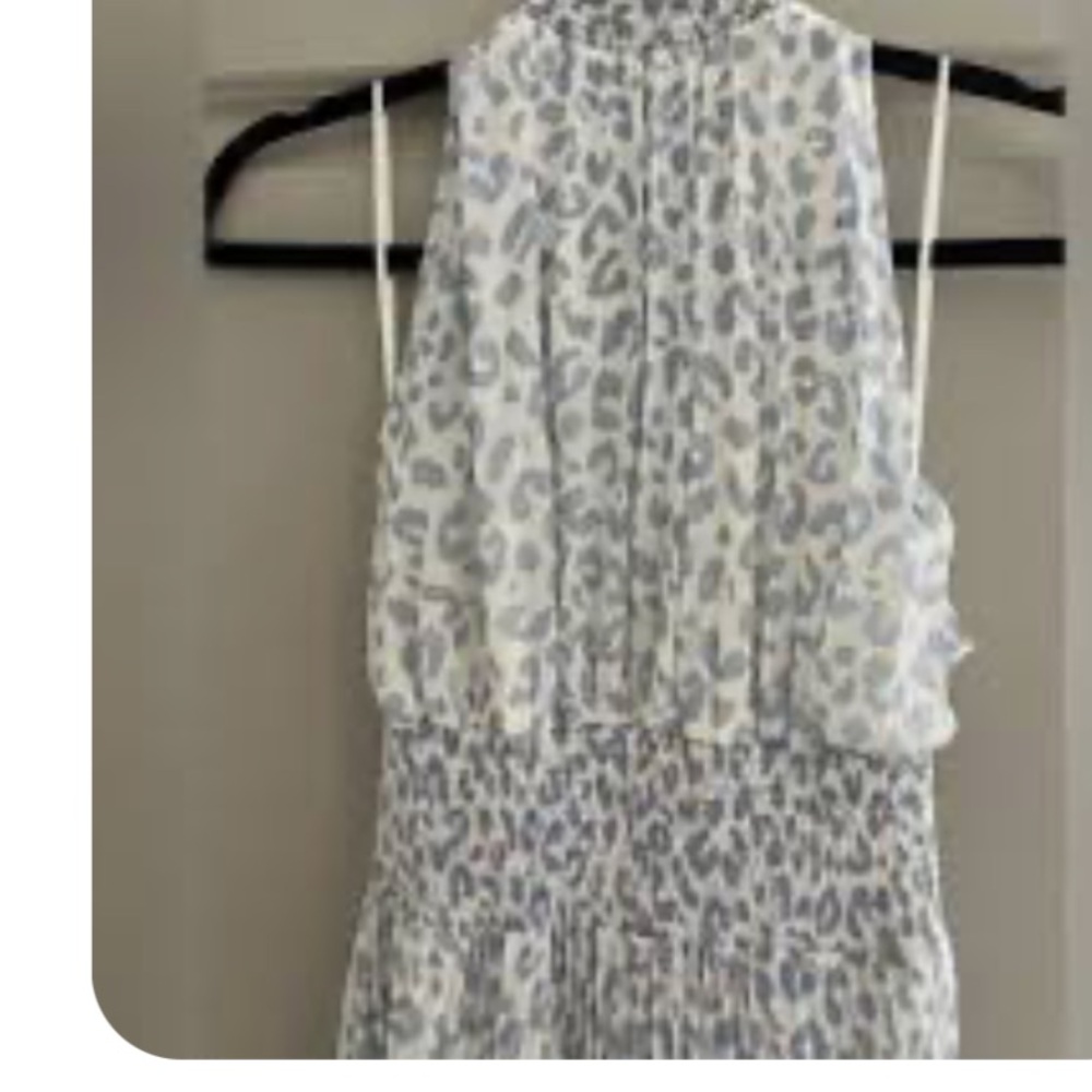 Olivaceous Blue Halter High Low Sundress